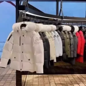 Off-white Moose Knuckles winter down jacket.