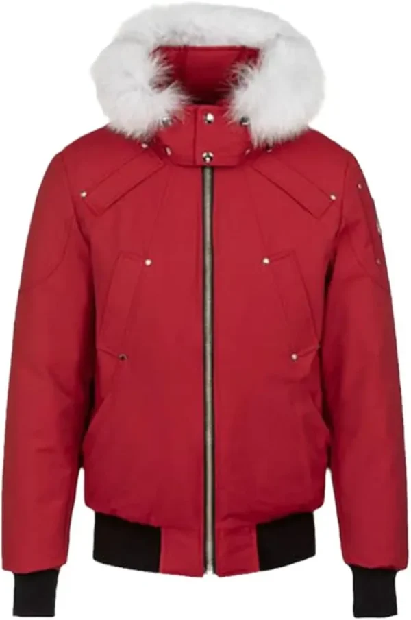 Black Moose Knuckles winter down jacket.