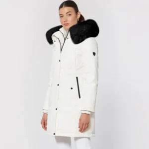Moose Knuckles women's winter down jacket.